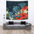 Hawaii Turtle Shark Manta Ray Hibiscus Plumeria Tapestry Wall Tapestry Large 104" x 88" Blue - Polynesian Pride