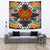 Papua New Guinea Tapestry - Coat Of Arms With Tropical Flowers Papua New Guinea Large 104" x 88" Black - Polynesian Pride