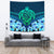Hawaii Turtle Hibiscus Tapestry - Choco Style Wall Tapestry Blue - Polynesian Pride