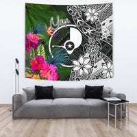 Yap Tapestry - Turtle Plumeria Banana Leaf - Polynesian Pride