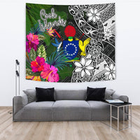 Cook Islands Tapestry - Turtle Plumeria Banana Leaf - Polynesian Pride