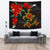 Hawaii Turtle Hibiscus Polynesian Tapestry - Adela Style - AH Wall Tapestry 150cm*150cm Black - Polynesian Pride
