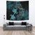 Hawaii Turtle Tapestry Hibiscus To My Wife Blue AH Wall Tapestry 150cm*150cm Blue - Polynesian Pride
