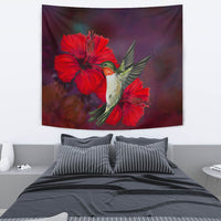 Hibiscus Hummingbird Tapestry - Polynesian Pride