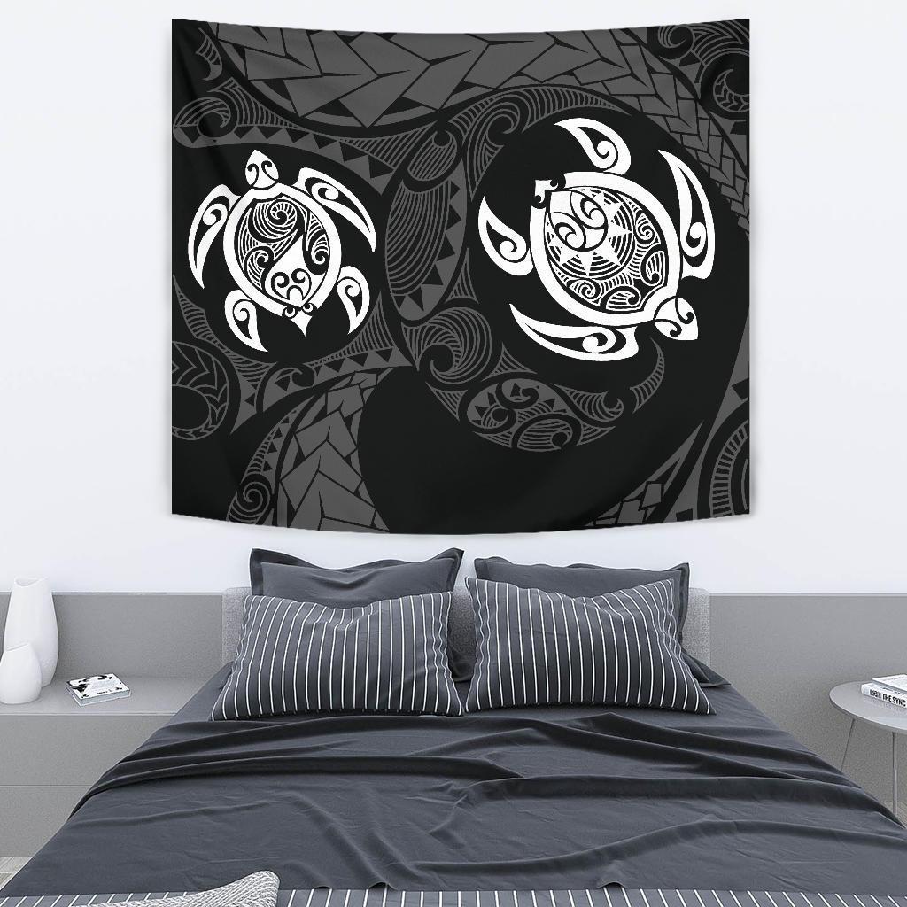 Hawaii Polynesian Turtle Tapestry White Wall Tapestry 130cm*150cm White - Polynesian Pride