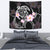 Hawaii Turtle Swim Poly Tapestry Wall Tapestry Medium 80" x 68" Black - Polynesian Pride