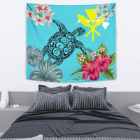 Hawaii Kanaka Turtle Hibiscus Plumeria Tropical Style - Tapestry AH - Polynesian Pride