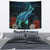 Hawaii Polynesian Honu Sea Hibiscus Tapestry Wall Tapestry 130cm*150cm Black - Polynesian Pride