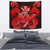 Hawaii Turtle Wave Polynesian Tapestry - Hey Style Red Wall Tapestry Red - Polynesian Pride