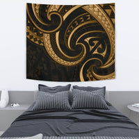 New Zealand Maori Mangopare Tapestry Polynesian - Gold Wall Tapestry Medium 80" x 68" Gold - Polynesian Pride