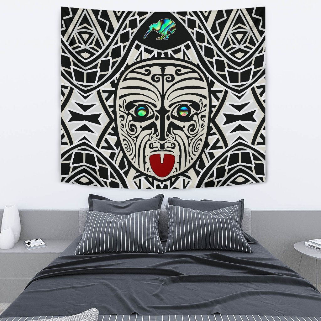 Integrity Maori Ta Moko Tapestry Kiwi and Paua Wall Tapestry Medium 80" x 68" - Polynesian Pride