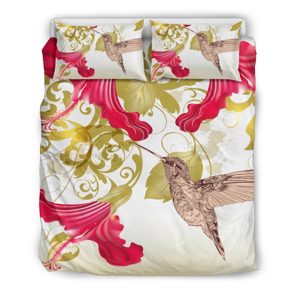Hawaii Duvet Cover Set - Humming Bird & Hibiscus 02 - Polynesian Pride