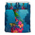Fiji Duvet Cover Set - Under Water With Turtle Hibiscus - Polynesian Pride