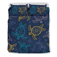 Hawaii Duvet Cover Set - Sea Turtle Pattern 3 - Polynesian Pride