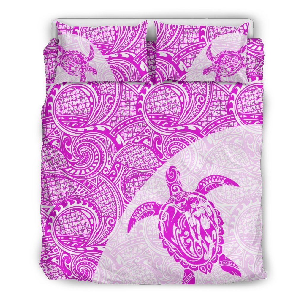 Turtle Mermaid Polynesian Duvet Cover Set 07 TH90 Black - Polynesian Pride