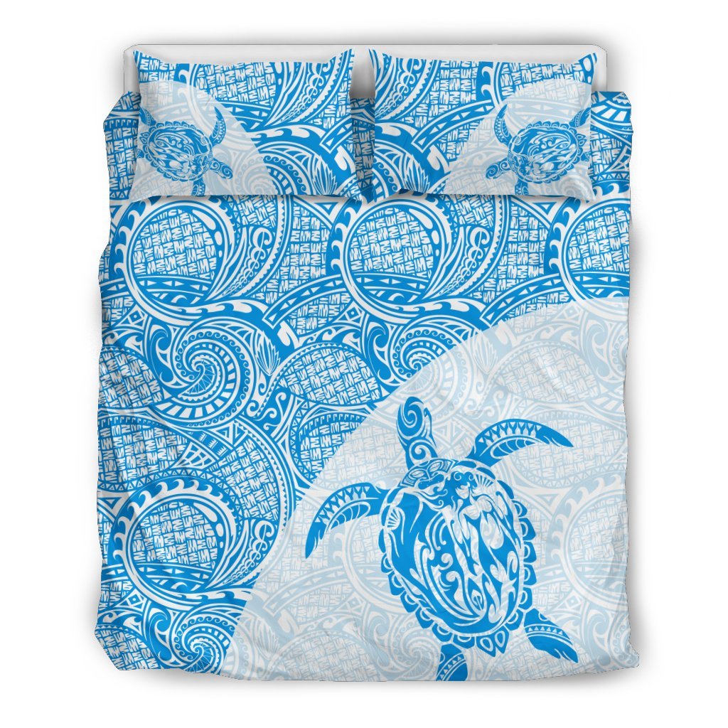 Turtle Mermaid Polynesian Duvet Cover Set 08 TH90 Black - Polynesian Pride