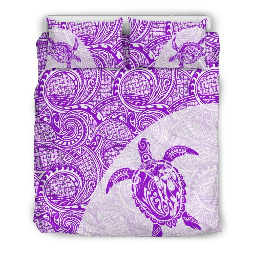 Turtle Mermaid Polynesian Duvet Cover Set 09 TH90 Black - Polynesian Pride