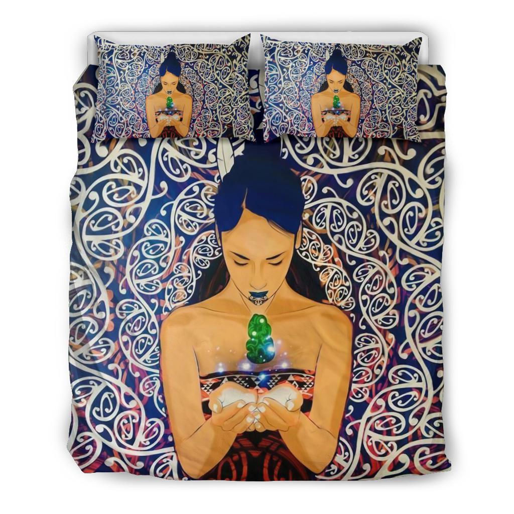 Maori Goddesses With Hei Tiki Bedding Set - Polynesian Pride
