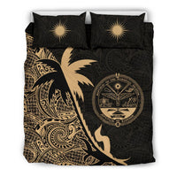 Marshall Islands Coconut Tree Bedding Set Gold Gold - Polynesian Pride
