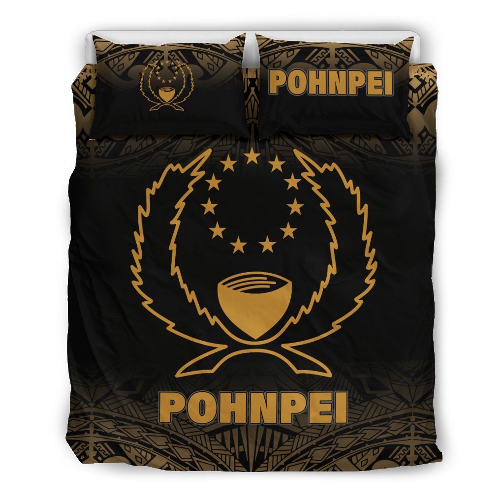 Pohnpei Duvet Cover Set - Gold Fog Style - Polynesian Pride
