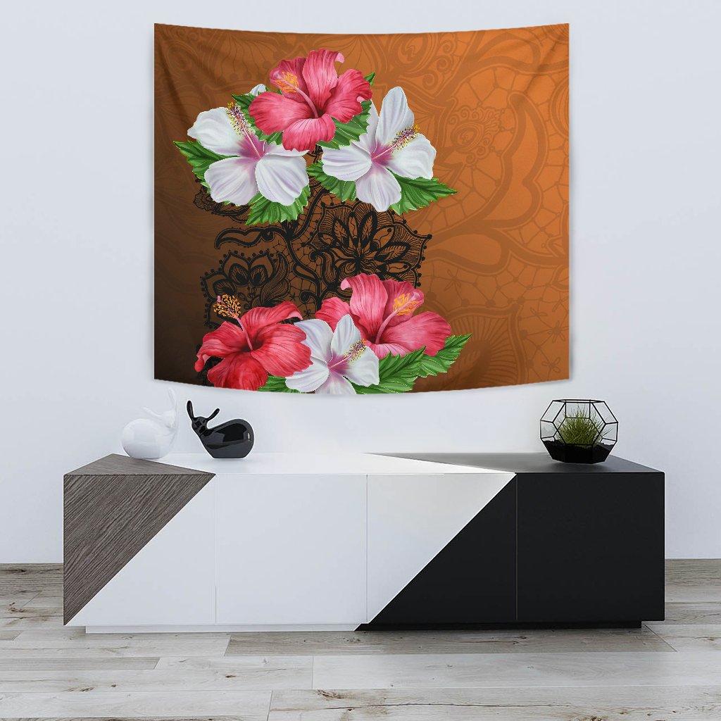 Hibiscus Flower Polynesia Tapestry - Polynesian Pride