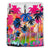 Polynesian Duvet Cover Set - Palm Tree Neon Color - Polynesian Pride
