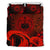 Samoa Duvet Cover Set - Hibiscus And Wave Red - Polynesian Pride