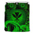 Kanaka Maoli Duvet Cover Set - Hibiscus And Wave Special Green - Polynesian Pride