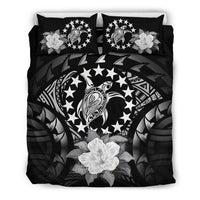 Cook Islands Gray Hibiscus Bedding Set Gray - Polynesian Pride