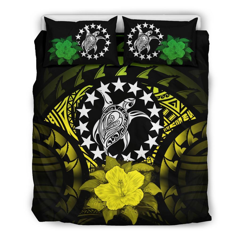 Cook Islands Hibiscus Special Bedding Set Yellow - Polynesian Pride