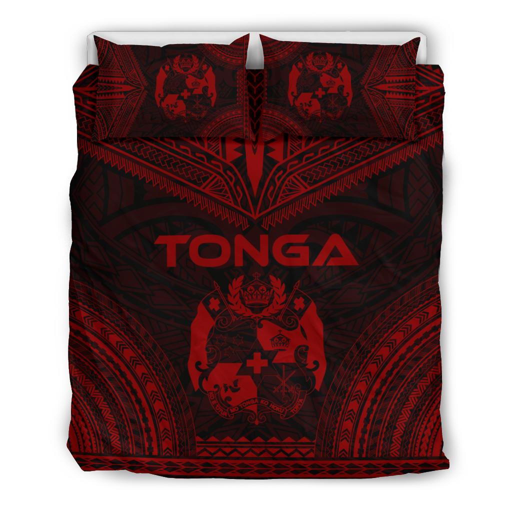 Tonga Polynesian Chief Duvet Cover Set - Red Version Red - Polynesian Pride