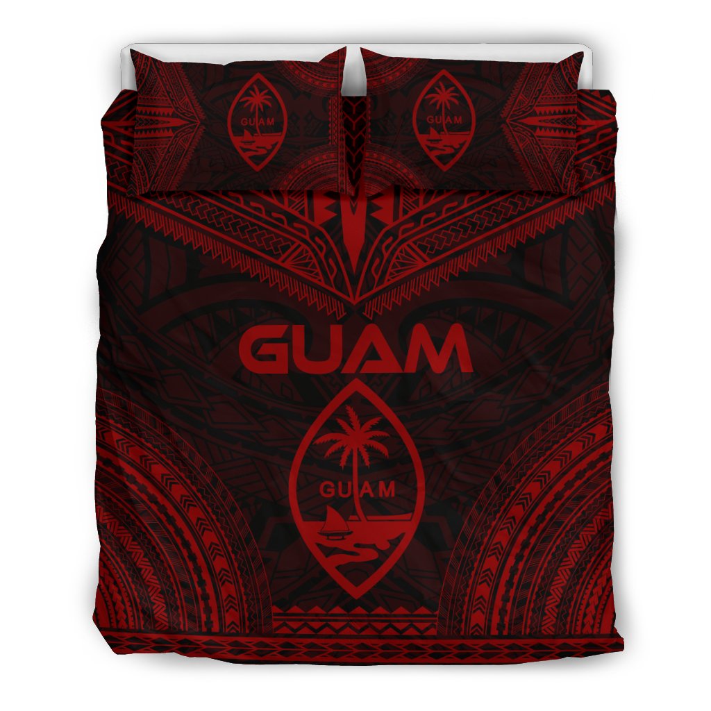 Guam Polynesian Chief Duvet Cover Set - Red Version Red - Polynesian Pride