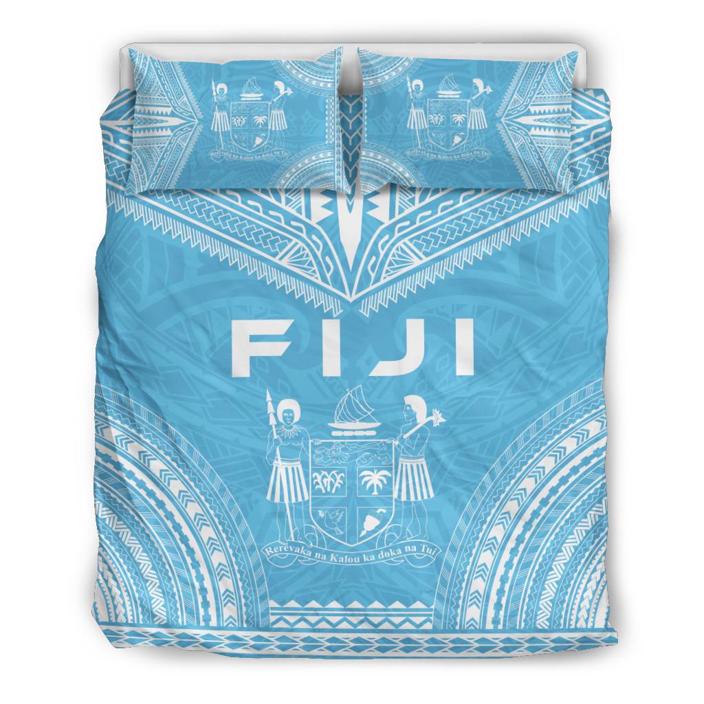 Fiji Flag Polynesian Chief Duvet Cover Set Blue - Polynesian Pride