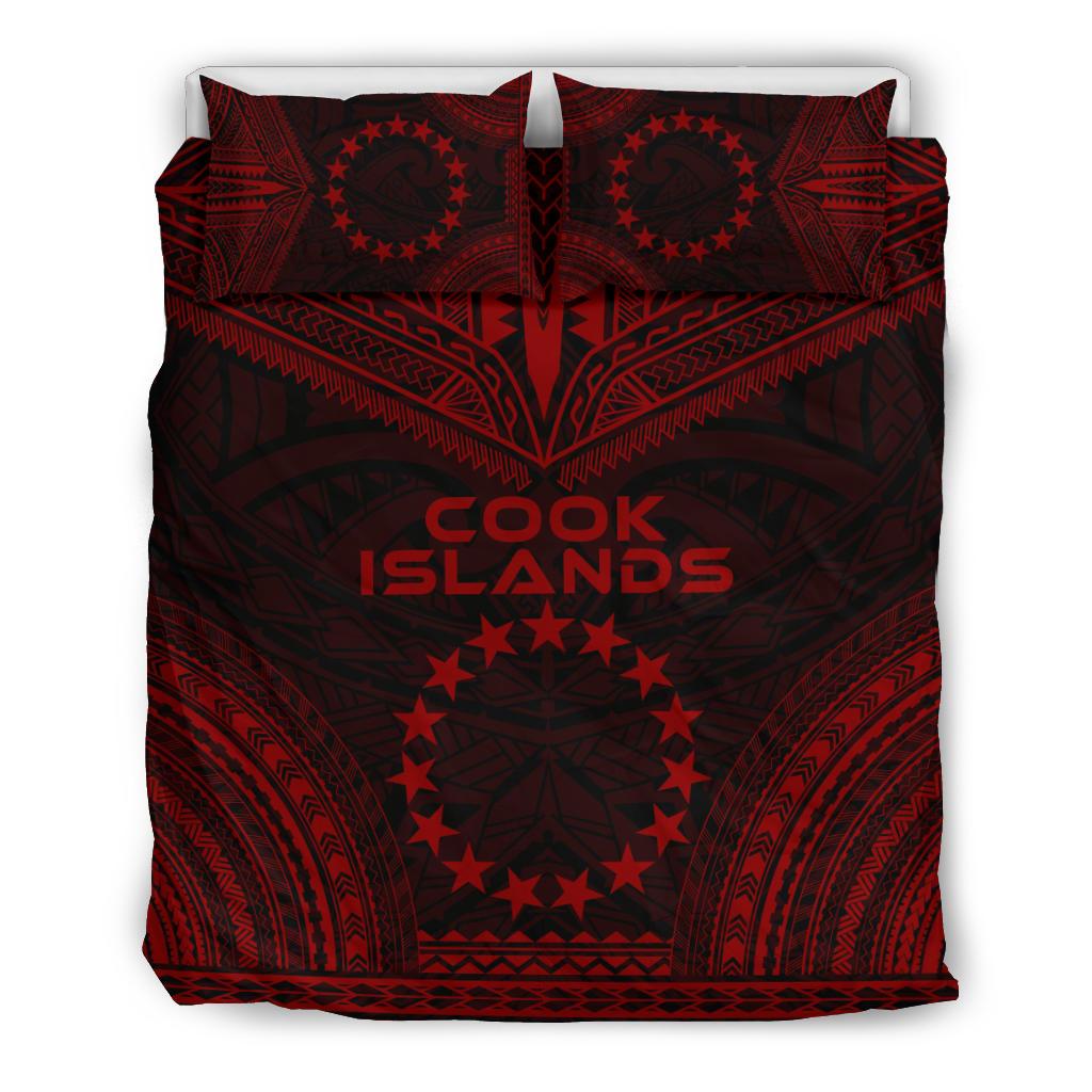 Cook Islands Polynesian Chief Duvet Cover Set - Red Version Red - Polynesian Pride
