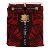 Tokelau Duvet Cover Set - Polynesian Tattoo Red - Polynesian Pride