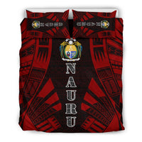 Nauru Duvet Cover Set - Polynesian Tattoo Red - Polynesian Pride