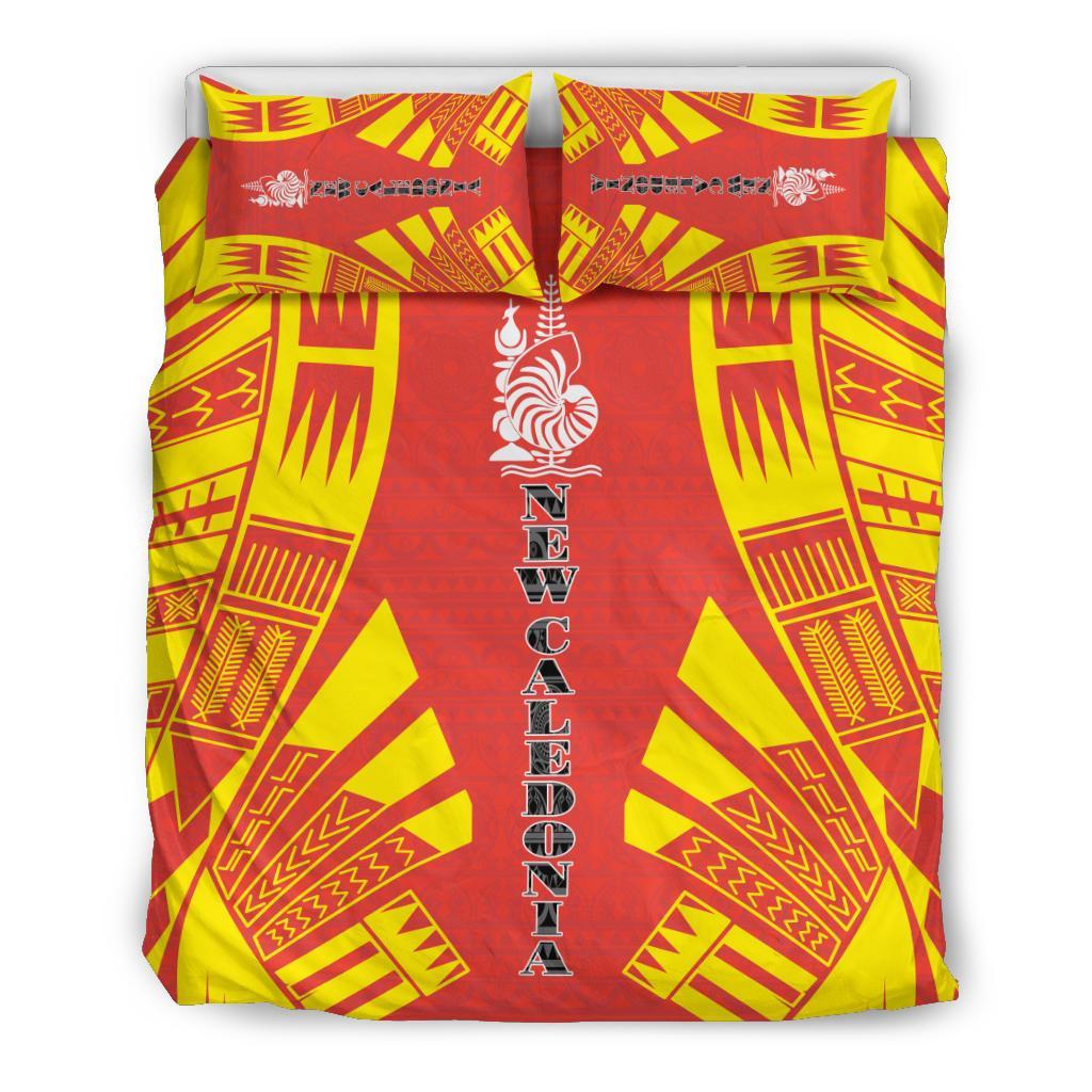 New Caledonia Duvet Cover Set - Polynesian Tattoo Flag - Polynesian Pride