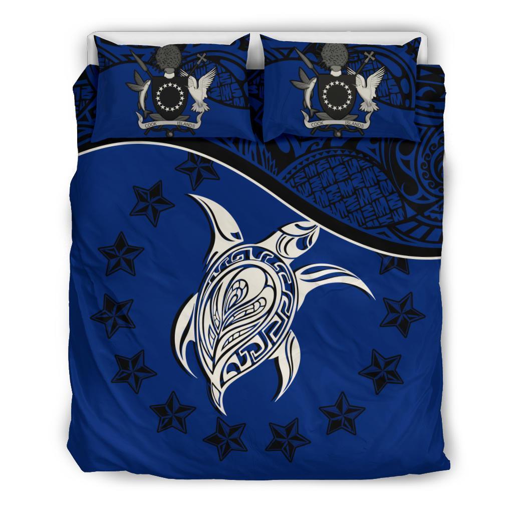 Polynesian Duvet Cover Set - Cook Islands Bedding Set Dark Blue - Polynesian Pride