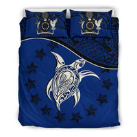 Polynesian Duvet Cover Set - Cook Islands Bedding Set Dark Blue - Polynesian Pride