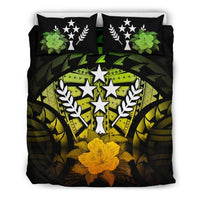 Kosrae Duvet Cover Set - Kosrae Flag & Reggae Hibiscus - Polynesian Pride
