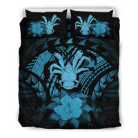 Tonga Duvet Cover Set - Tonga Coat Of Arms & Reggae Hibiscus - Polynesian Pride