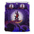 Vanuatu Bedding Set - Wave And Hibiscus Purple Red - Polynesian Pride