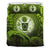 Cook Islands Bedding Set - Wave And Hibiscus Green Green - Polynesian Pride