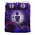 Cook Islands Bedding Set - Wave And Hibiscus Purple Green - Polynesian Pride