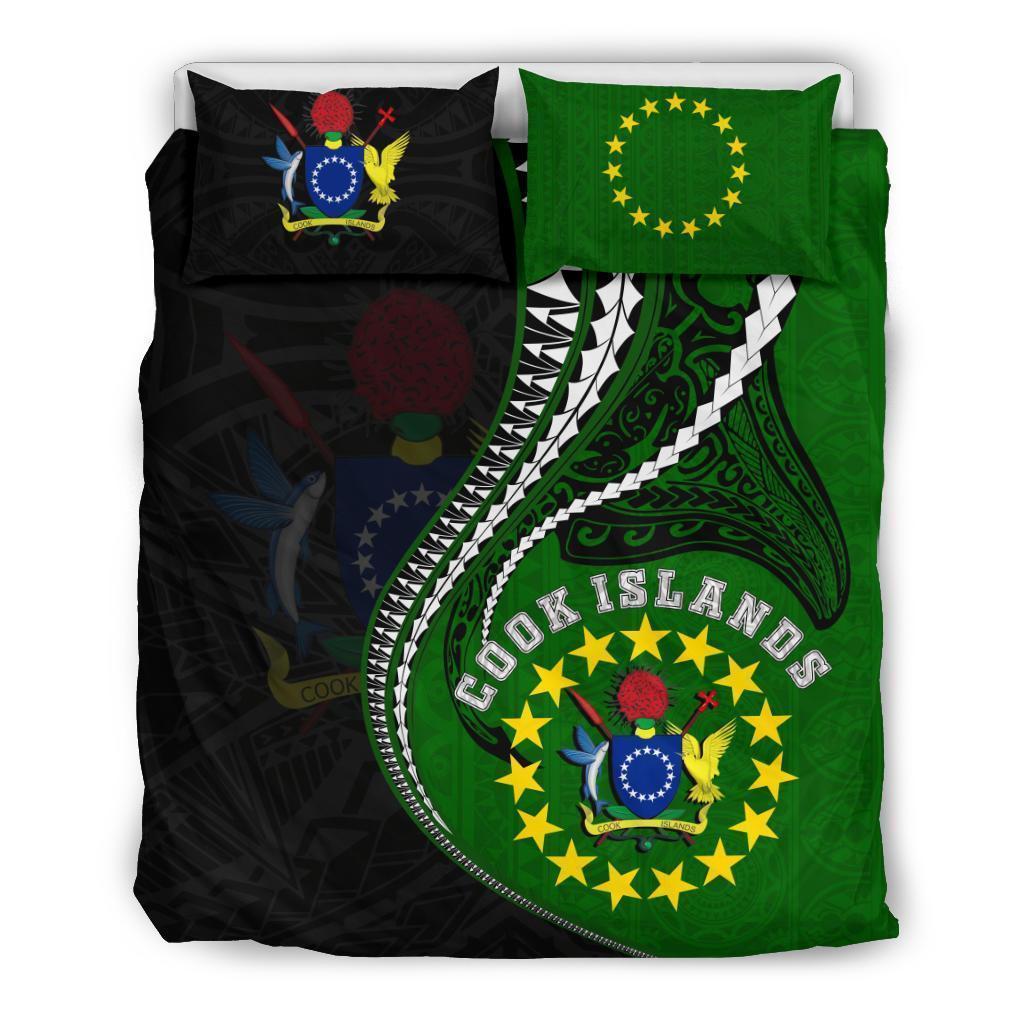 Cook Islands Bedding Set Kanaloa Tatau Gen Ck Green - Polynesian Pride