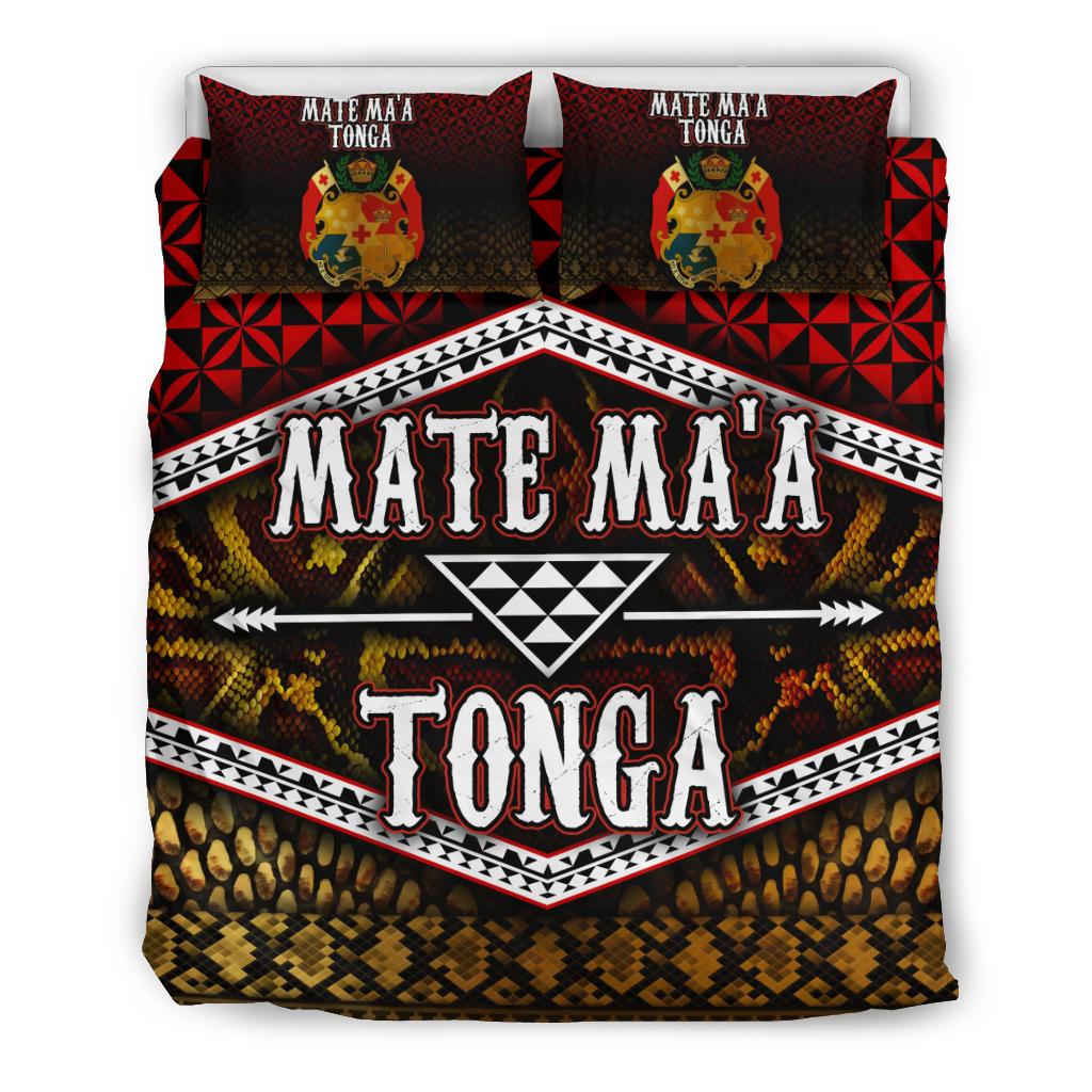 Polynesian Bedding Set - Mate Ma'a Tonga Duvet Cover Set - Polynesian Pride