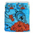 Cook Islands Coat Of Arms Poly Sea Background Bedding Set Blue - Polynesian Pride