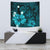 Hawaii Turtle Poly Tribal Turquoise Tapestry Wall Tapestry 75cm*90cm Blue - Polynesian Pride