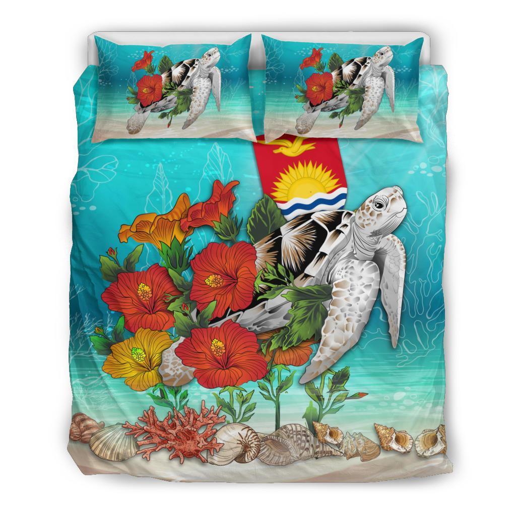 Polynesian Duvet Cover Set - Kiribati Bedding Set Ocean Turtle Hibiscus - Polynesian Pride