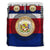 Hawaiian Flag Kakau Polynesian Bedding Set - Seal Of Hawaii White - Polynesian Pride